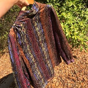 Vintage Mixed Animal Print Silky Top